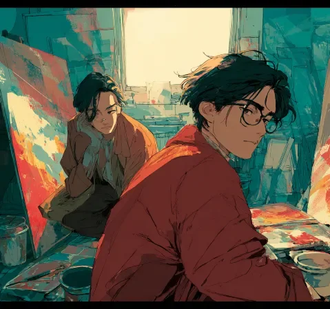 热血韩漫作品封面：主角握拳面对强敌